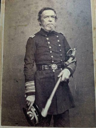 Antique Civil War Era Cdv Photo Admiral Andrew Hull Foote Union Navy Brady
