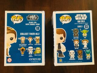 Funko Pop Star Wars Slave Leia & Han Solo.  Blue Box. 6