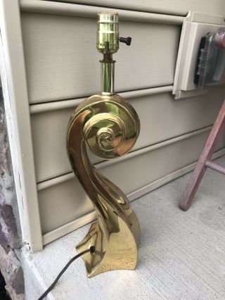 Vintage Falkenstein Art Deco Brass Metal Table Lamp