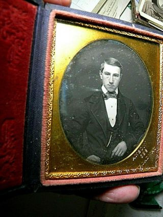 1/6 Plate Daguerreotype - The Intense Man By Anson,  N.  Y.