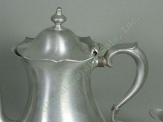 Vintage Poole Pewter Coffee Tea Set Teapot 2225 Creamer Sugar Bowl 2226 NO RES 3