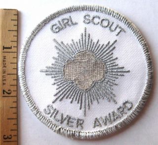 Htf Girl Scout Post - 2011 Cadette Silver Award Patch Highest Earned Age 11 - 14