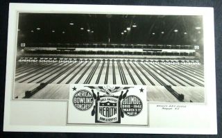 1942 Rppc Postcard American Bowling Congress Columbus Ohio