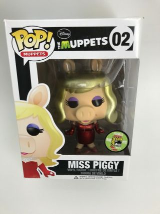 Miss Piggy The Muppets Funko Pop Muppets Sdcc Metallic Limited Edition /480