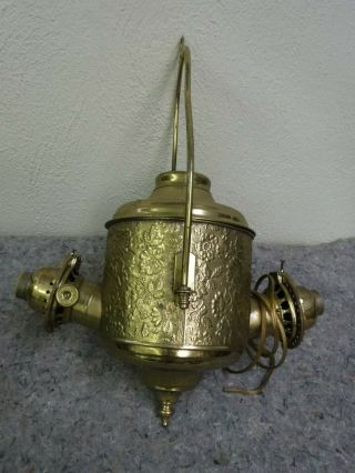 Vintage Brass Hanging Lamp By The Angle Lamp Co - Electrified