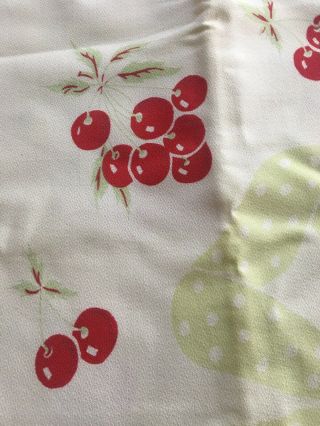 Vintage Cherry And Bows Tablecloth 52 X 96 2