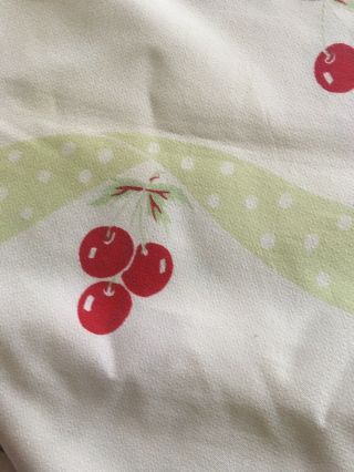 Vintage Cherry And Bows Tablecloth 52 X 96 4