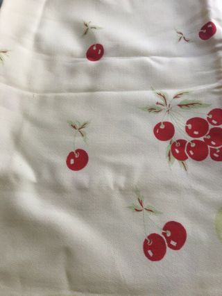 Vintage Cherry And Bows Tablecloth 52 X 96 5