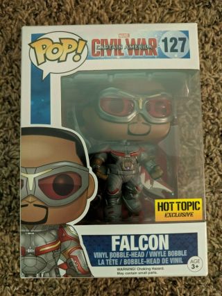 Funko Pop Marvel Civil War Hot Topic Exclusive Falcon 127