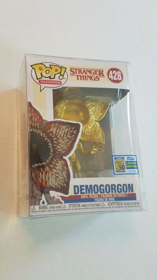 Funko Pop Stranger Things Gold Demogorgon Official Sticker 428 With Protector
