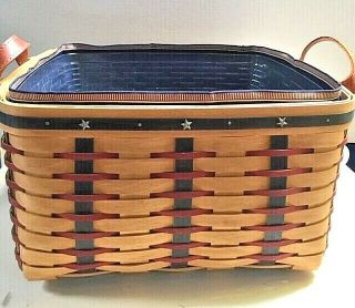 Longaberger Proudly American Small Wash Day Basket Liner/protector