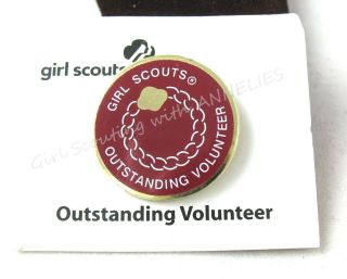 Outstanding Volunteer Girl Scout Official Award Pin 2001 Collector Leader Gift