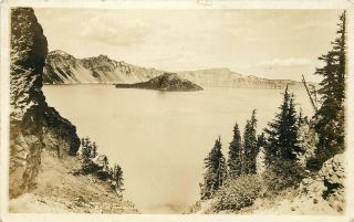 1920 Oregon Rppc Postcard: Scenic View Of Crater Lake,  Or Miller Photo