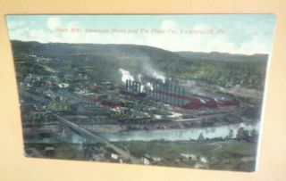 Old Vandergrift Pa.  American Sheet & Tin Plate Co.  Postcard