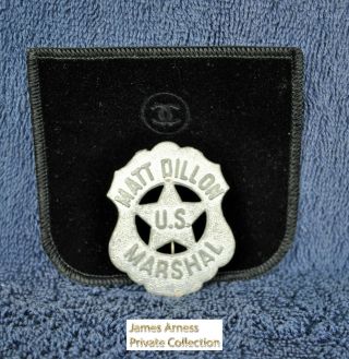 James Arness Gunsmoke Marshal Dillon Vtn 1959 Cbs Matt Dillon U.  S.  Marshal Badge