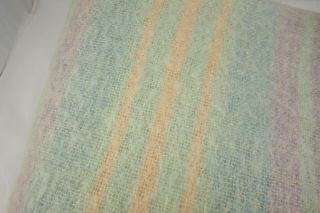 Vintage Mohair Wool Blanket Throw Made in Great Britain 60 