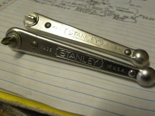 Vintage Stanley Yankee Screwdriver Set Of 2 - 3400 & 3412 - Flat & Phillips