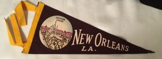 Orleans La Louisiana Jackson Square Pennant Banner 12 "