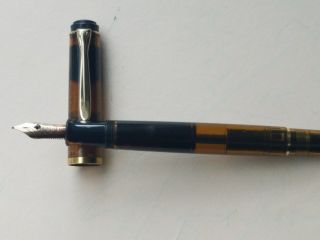14k Gold Nib Pelican Fountain Pen In Tortise Shell Color