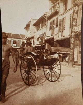 1910 Photo Singapore Pekin Street Scene Chinese China Quarter