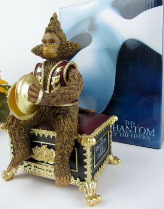 1986 The Phantom Of The Opera Monkey Figurine Music Box Musical Masquerade Song