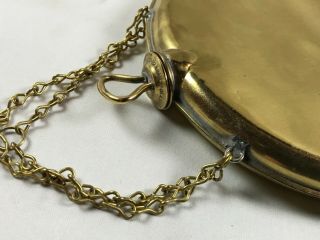 Antique 1892 Brass Oval Flat Hot Water Bed Warmer Bottle A.  Schrader’s Son
