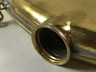 Antique 1892 Brass Oval Flat Hot Water Bed Warmer Bottle A.  Schrader’s Son 5