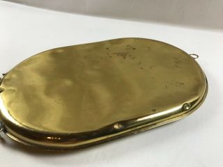 Antique 1892 Brass Oval Flat Hot Water Bed Warmer Bottle A.  Schrader’s Son 6
