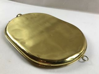 Antique 1892 Brass Oval Flat Hot Water Bed Warmer Bottle A.  Schrader’s Son 7