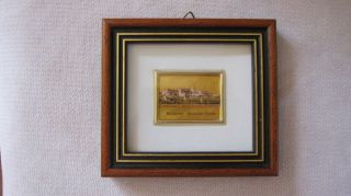 Pre - Owned Little Framed Picture Budapest Budavari With Gold Leaf Grafic Line Vgc