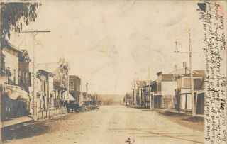 Mi - 1907 Very Rare Main Street At Maple Rapids,  Michigan - Clinton County