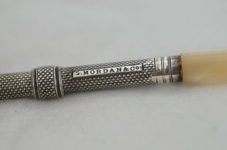 Lovely Rare Vintage Sampson Mordan S Mordan & Co Dip Fountain Pen Pearl & Silver 5