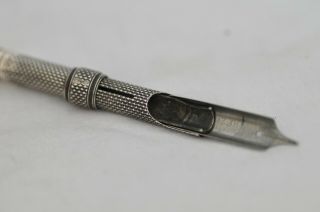 Lovely Rare Vintage Sampson Mordan S Mordan & Co Dip Fountain Pen Pearl & Silver 7