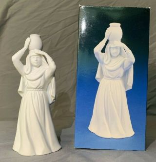 Avon Nativity Collectibles Woman With Water Jar Porcelain Bisque Figurine 1990