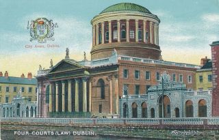 Dublin - Four Courts (law) Showing City Arms - Ireland