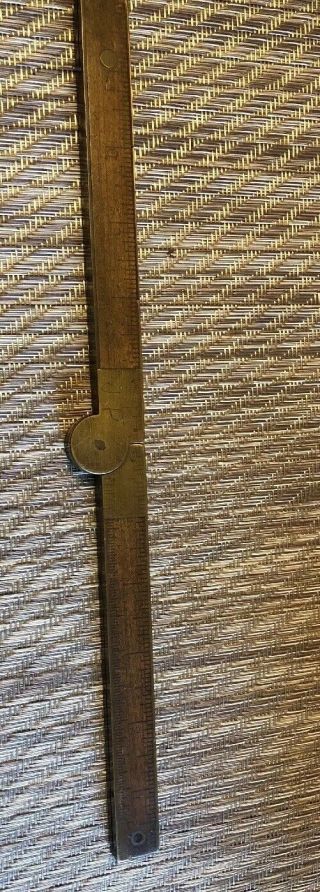 Antique Chapin - Stephens Co.  12 " No.  036 Folding Ruler W/inclinometer,  Good Cond.