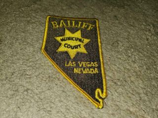 Vintage Police Patch Bailiff Municipal Court Las Vegas Nevada Obsolete