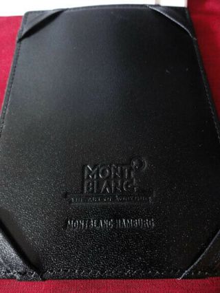 Vintage MontBlanc Leather Memo - Pad.  Unique Stamp Hamburg (Germany). 8