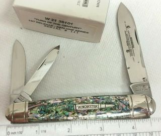 Winchester " Turn Of The Century " 38101 Cigar Whittler Knife,  1st Release Abalone