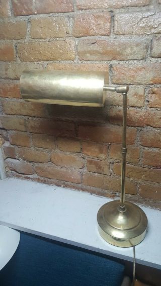 Antique Vintage Brass Table Library Desk Lamp Light