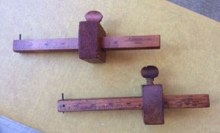 Vintage Stanley Sweetheart Wooden Marking Gauges No 61 And No 62