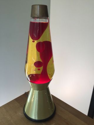 Vintage 70’s Red Lava Lamp Starlight Base By Underwriters Laboratories
