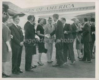 1963 President John F.  Kennedy Greets People News Service Photo