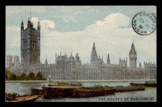 Dr Who 1907 Gb Houses Of Parliament Postcard C109749