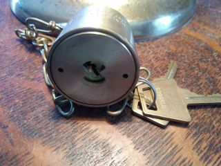 Vintage US Military American High Security Padlock with (2) Keys 3