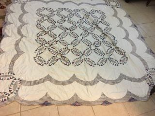 Vintage Handmade Quilt 83 X 80 At Least 60 Years Old