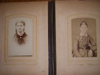 VINTAGE PHOTO ALBUM WITH BLACK & WHITE PHOTOS - late 1800 ' s or early 1900 ' s 4