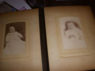 VINTAGE PHOTO ALBUM WITH BLACK & WHITE PHOTOS - late 1800 ' s or early 1900 ' s 6