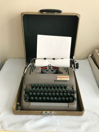 Vintage Smith Corona Silent Portable Typewriter 1950 