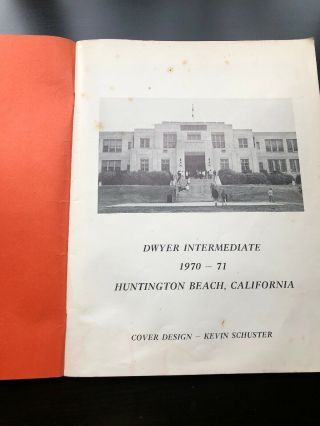 1970 Yearbook From Dwyer Junior High - Huntington Beach,  Ca (paperback) 3